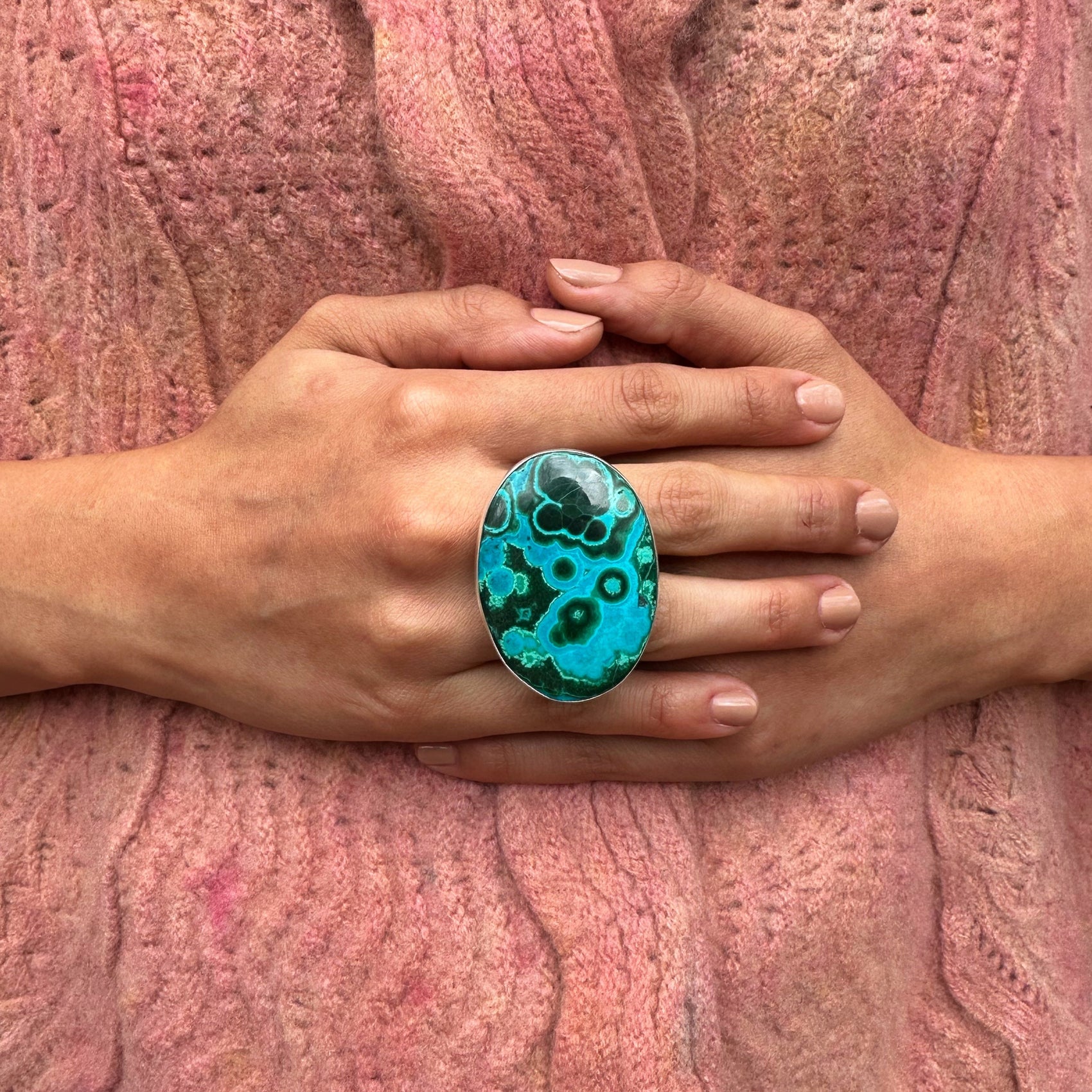 Navajo Made Azurite Malachite Ring