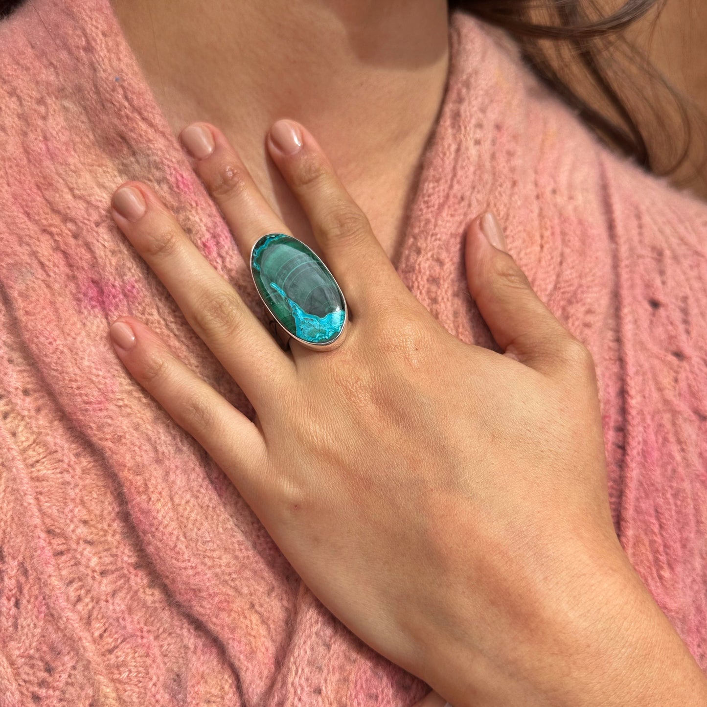 Navajo Made Azurite Malachite Ring