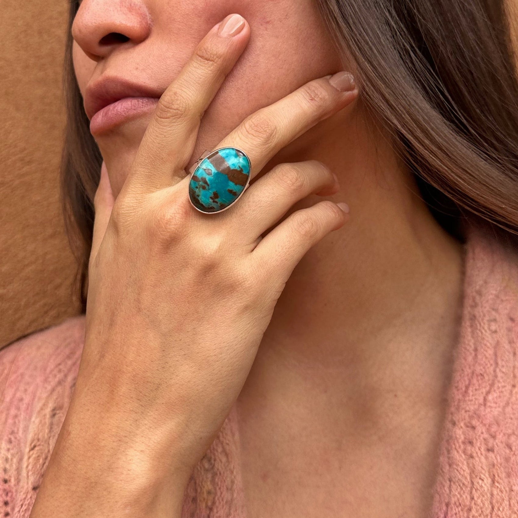 Navajo Made Turquoise Nugget Rings