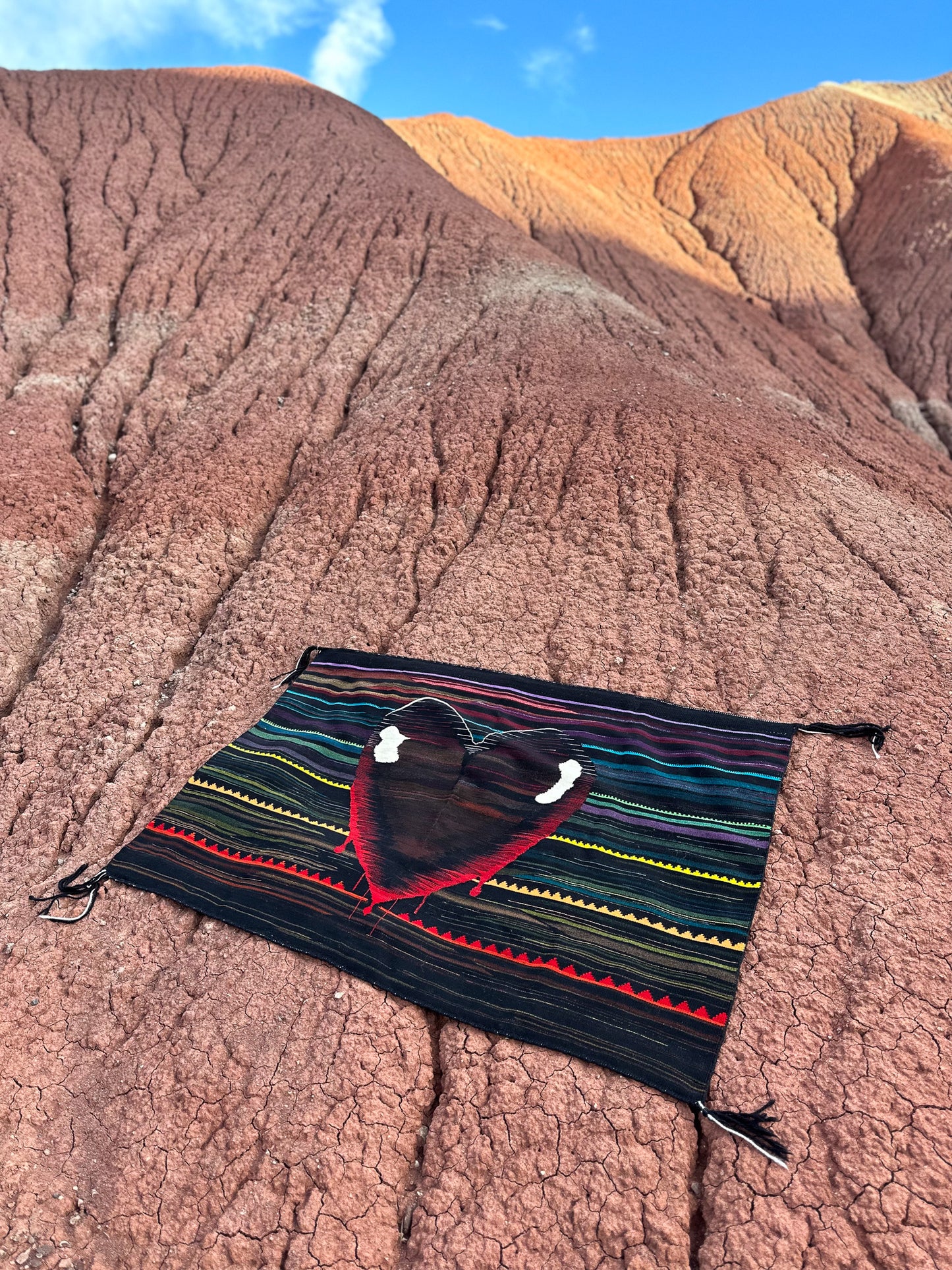 COLORS MAY FADE BUT I STILL EXIST Shawl by Diné Artist Zefren-M