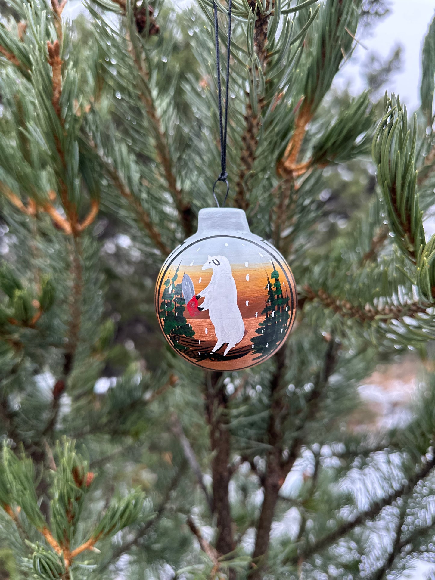 Navajo Made Handpainted Clay Ornaments-Sheep (Dí’be) Chizh