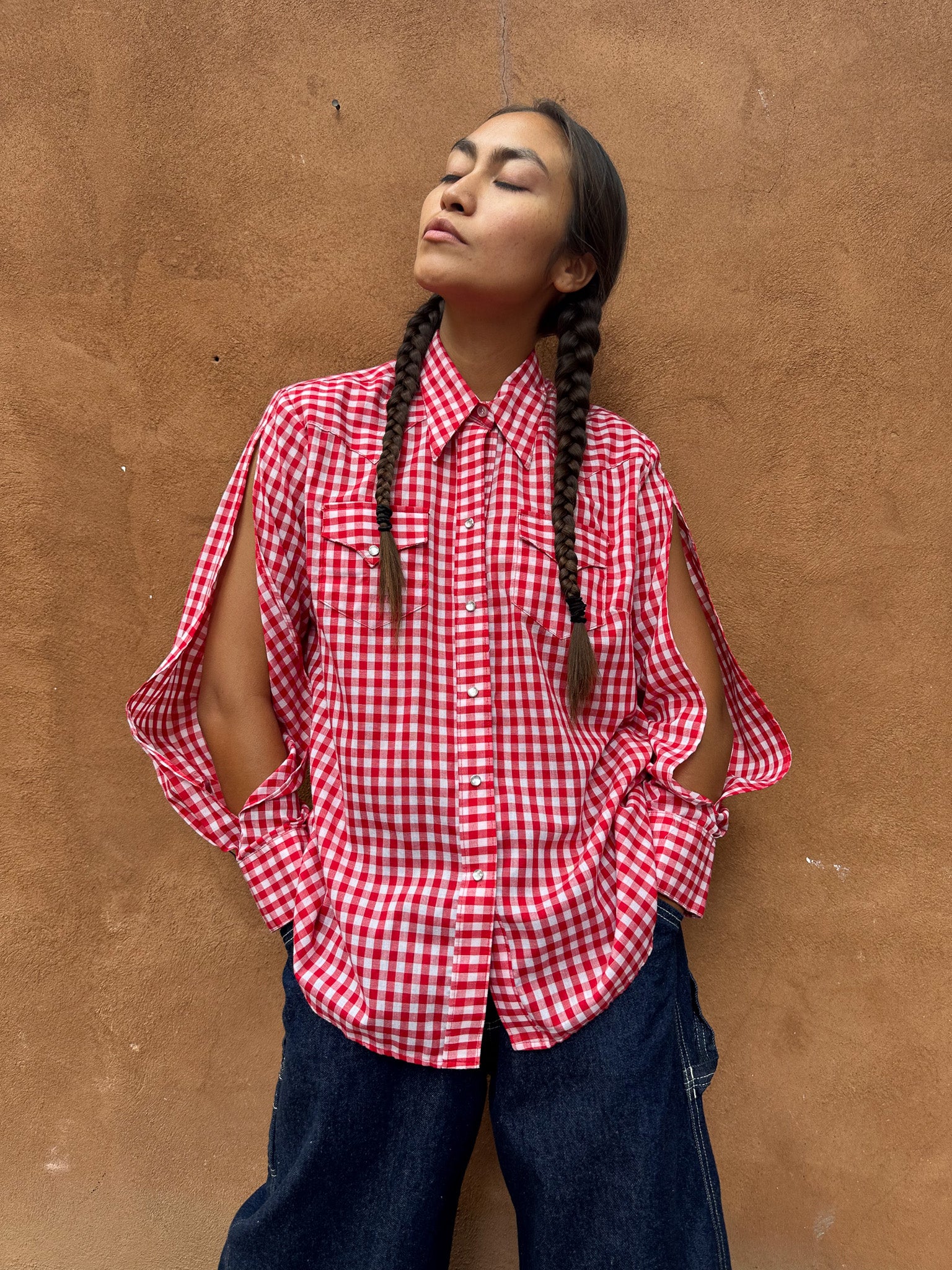 Upcycled Vintage Gingham Shirt