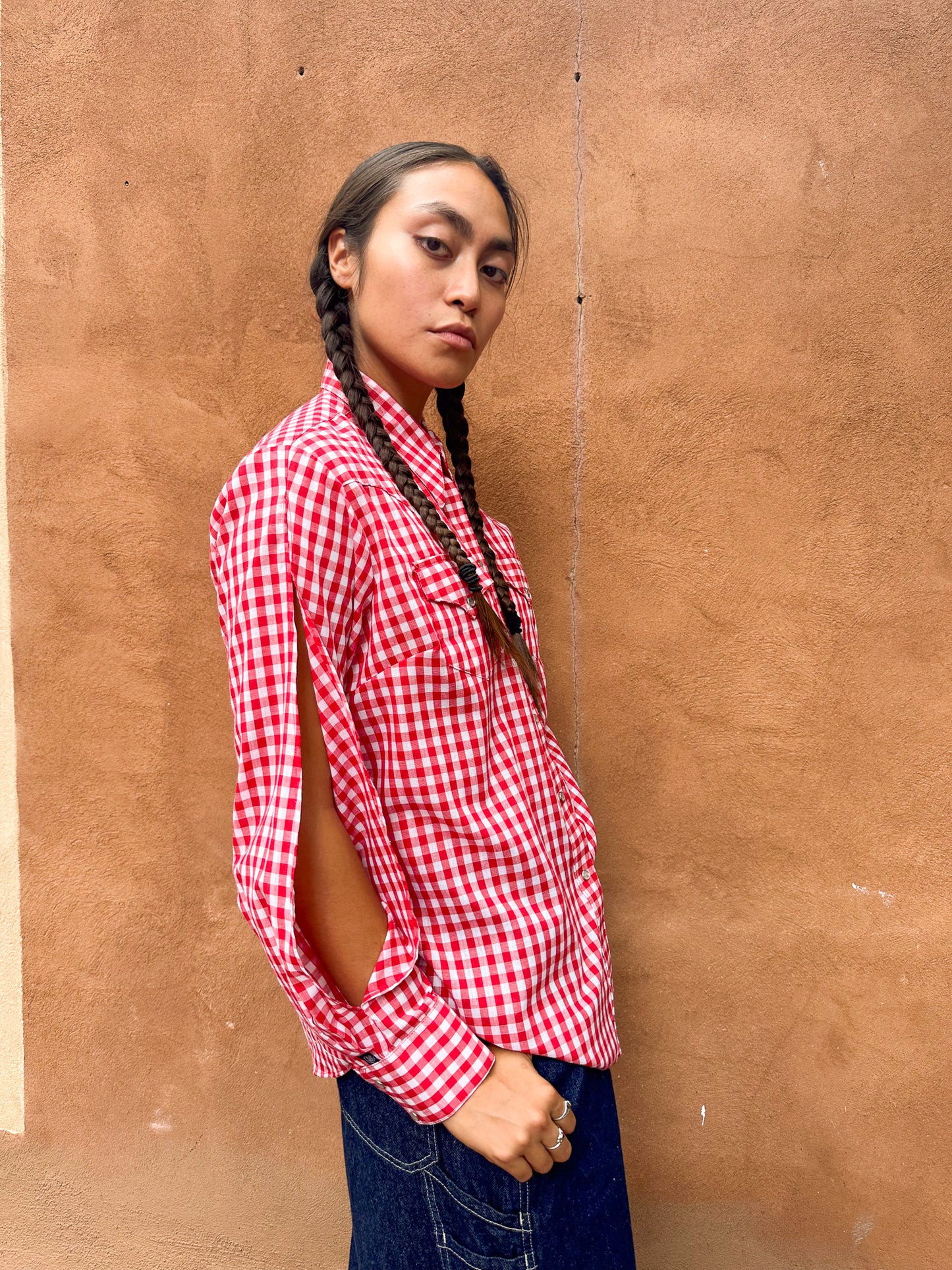 Upcycled Vintage Gingham Shirt