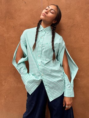 Upcycled Vintage Gingham Shirt