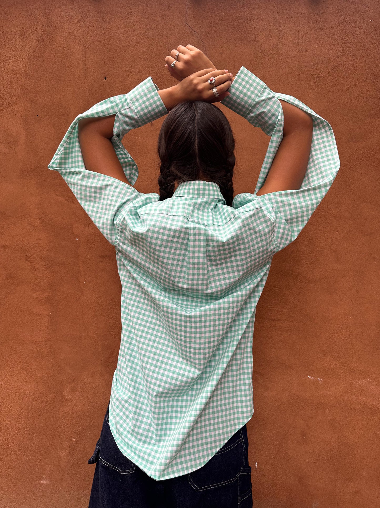 Upcycled Vintage Gingham Shirt