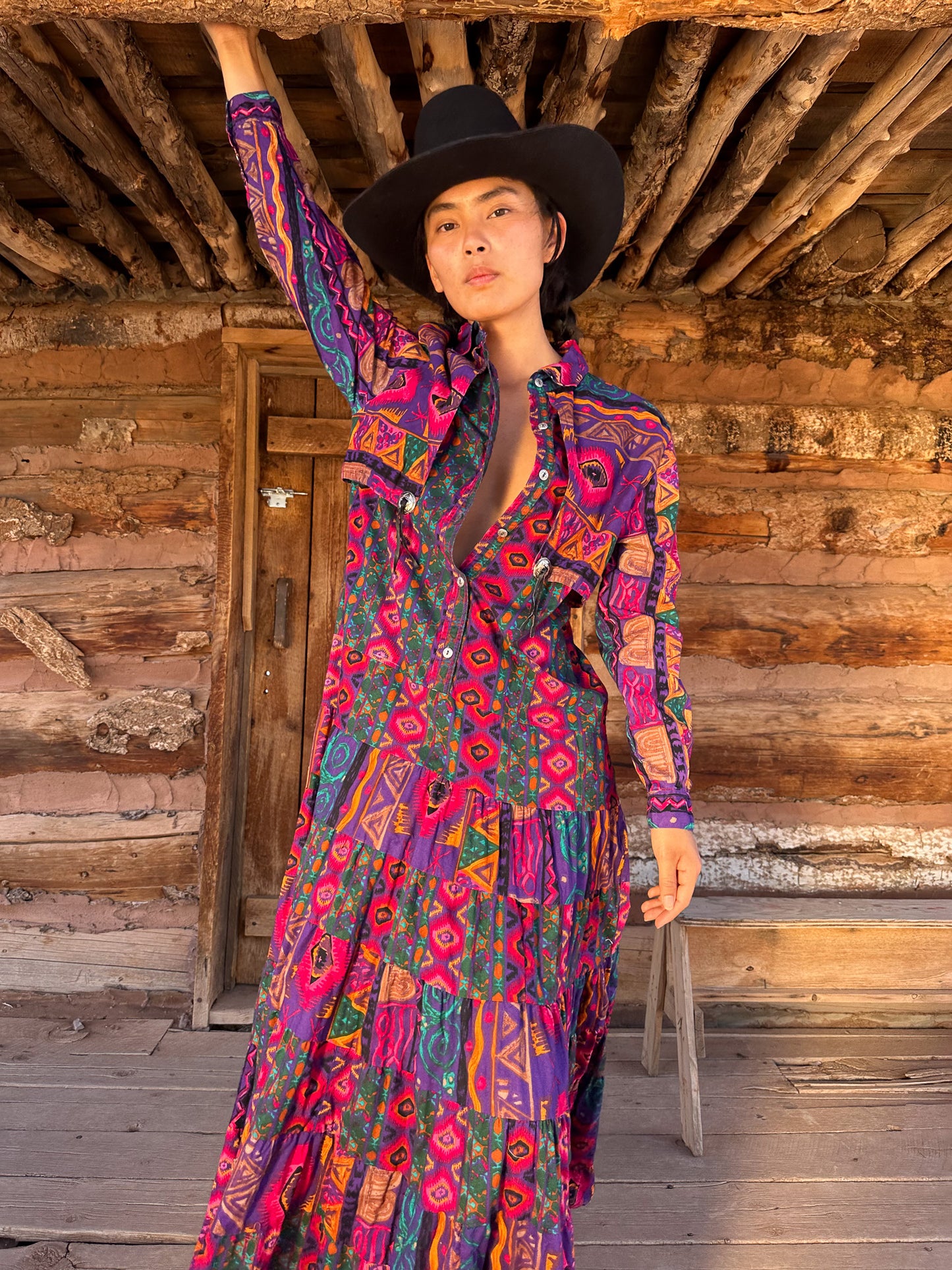 '+ Reconstructed Vintage Southwest Dress +