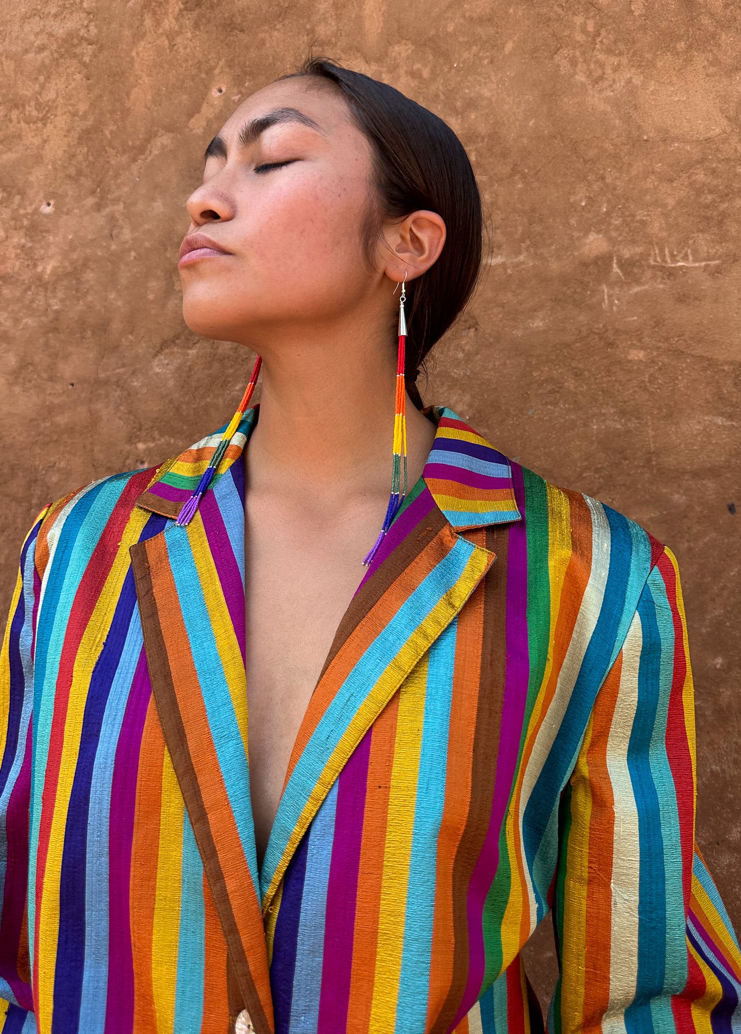 Vintage Silk Technicolor Rainbow Jacket