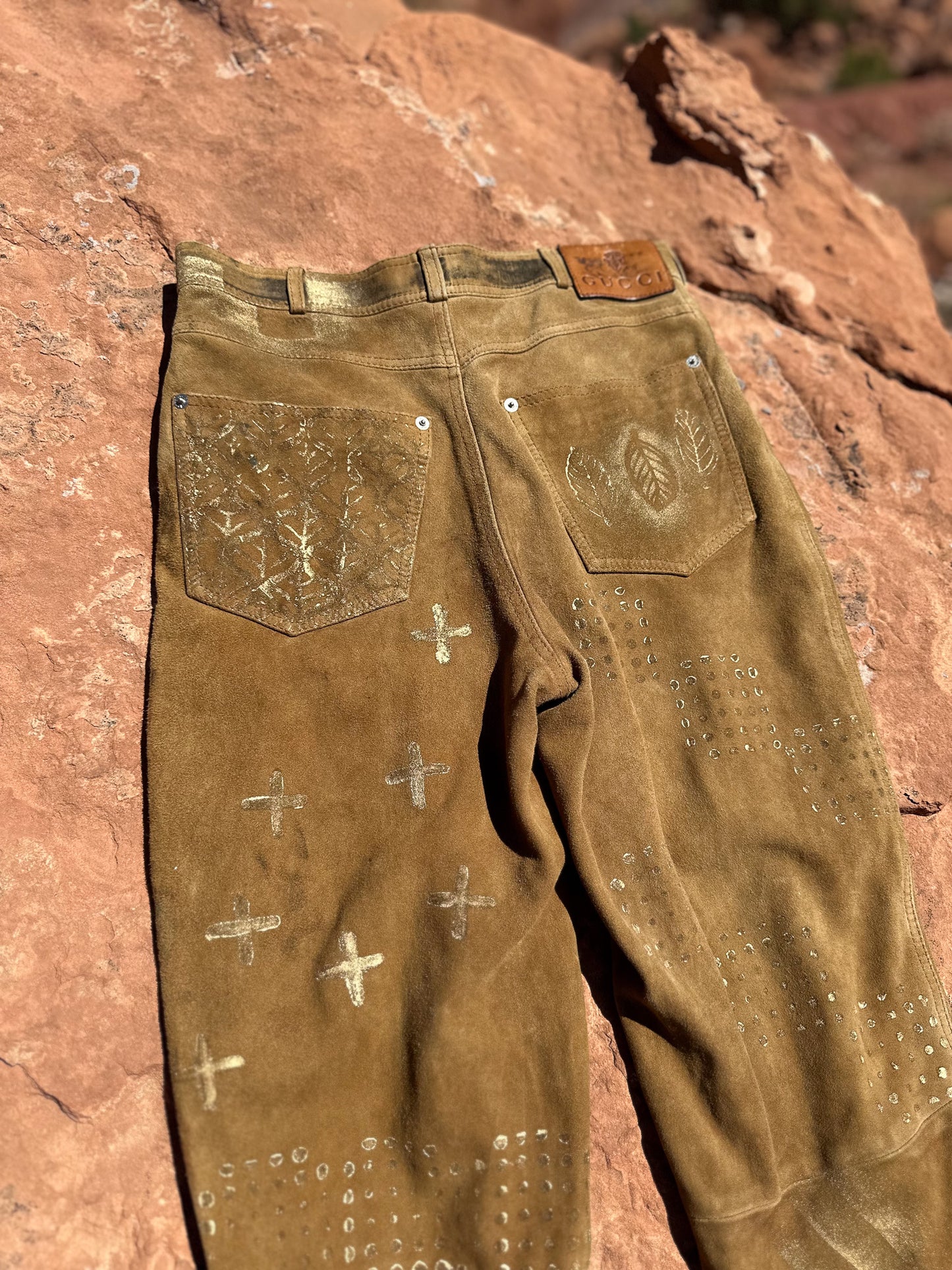 Upcycled Vintage Gucci Suede Pant