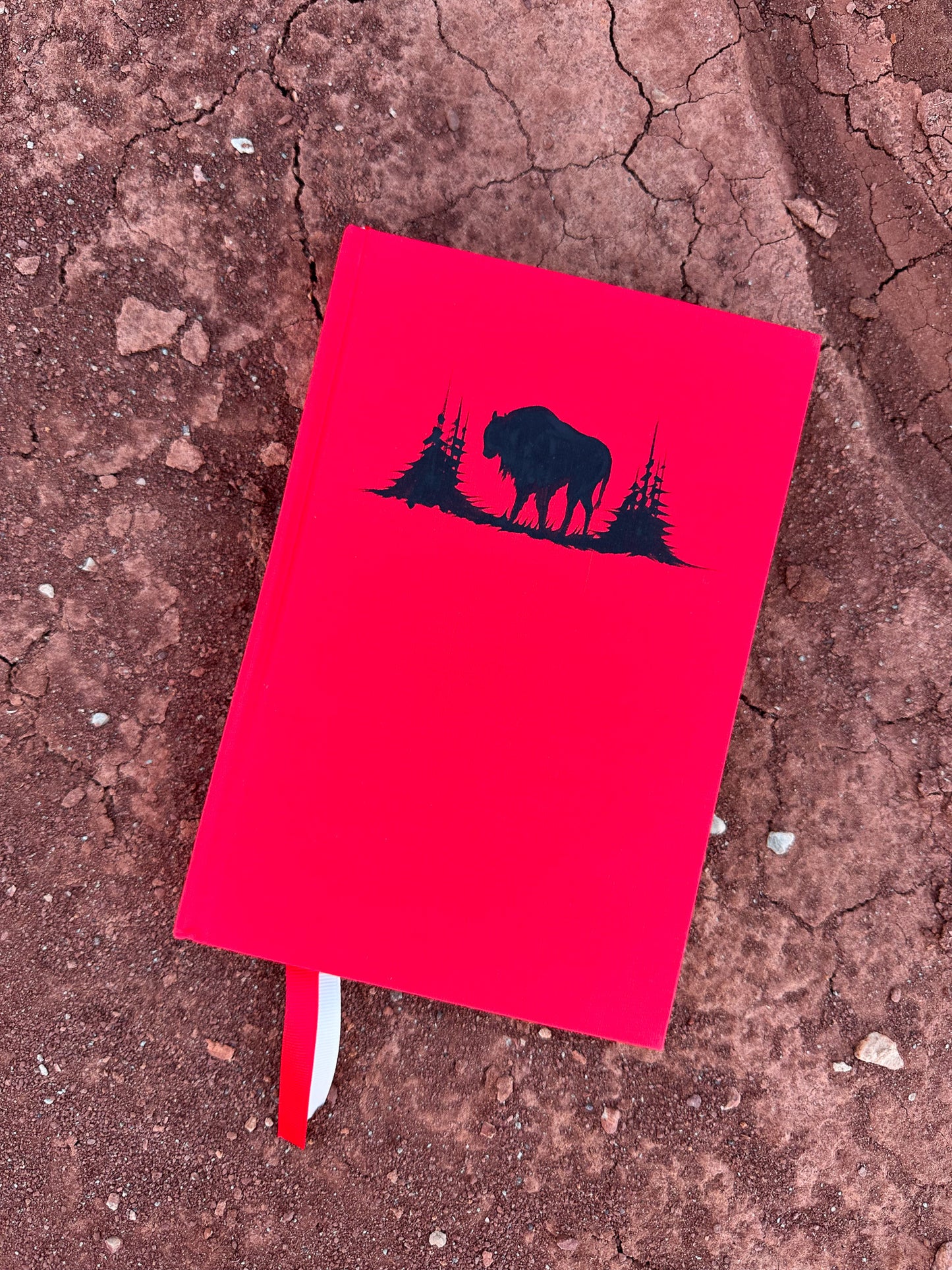 Hand Painted Buffalo Essential Linen Notebooks by Diné Artist Emily Jacket