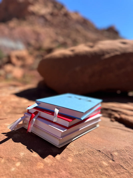 Hand Painted Bear Essential Linen Notebooks by Diné Artist Emily Jacket