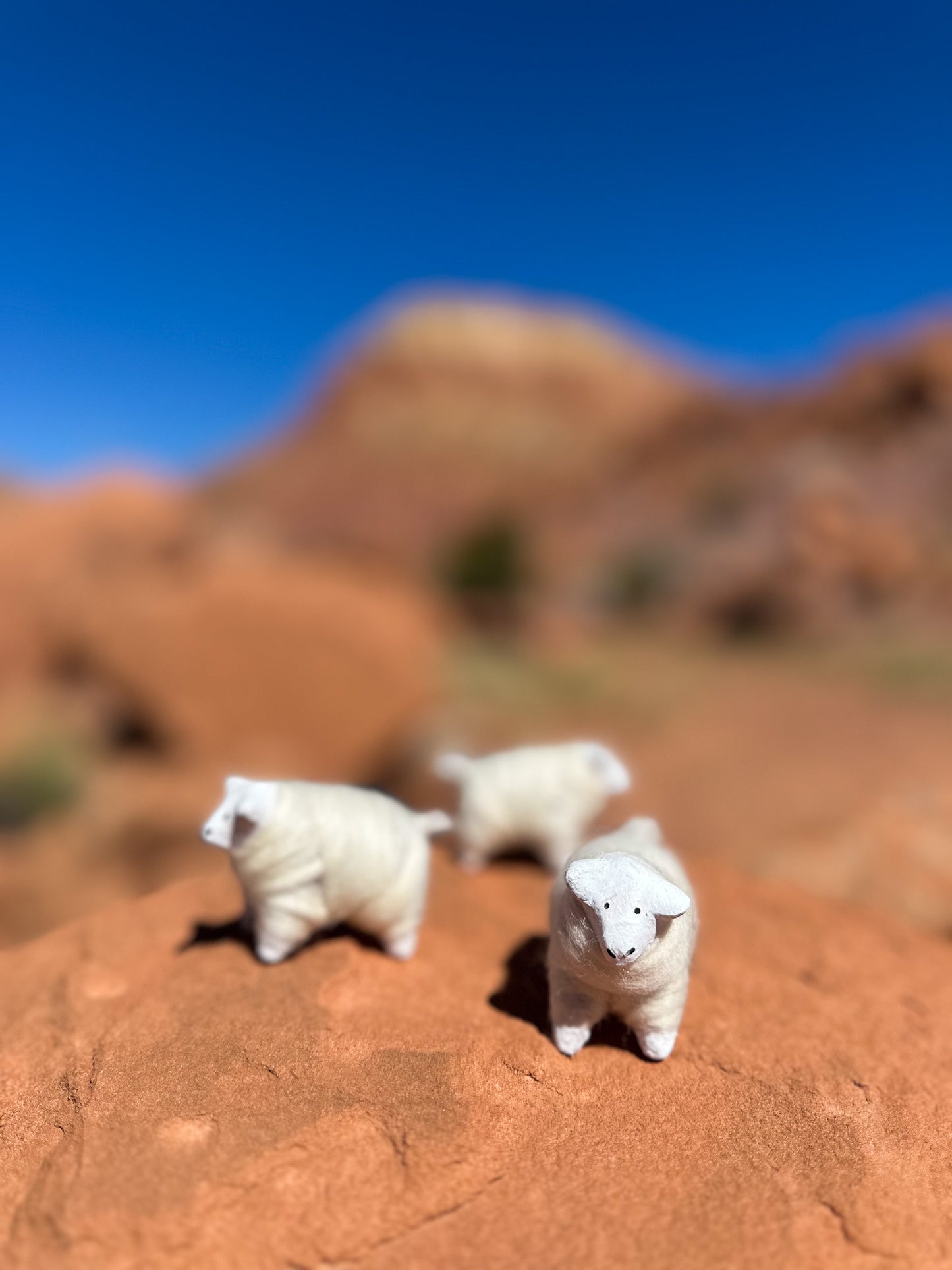 Navajo Made Dibé (Sheep) Figurine- White