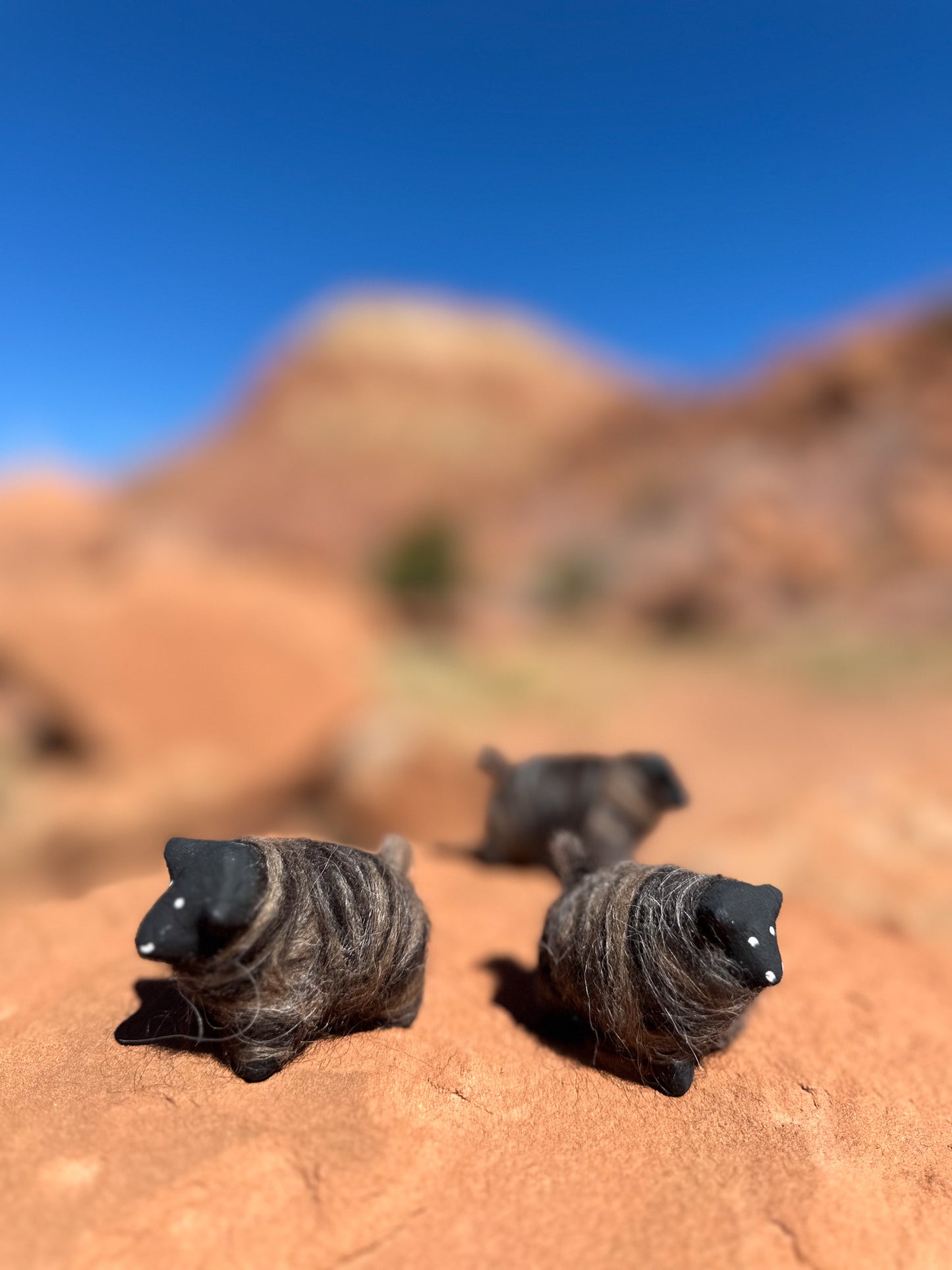 Navajo Made Dibé (Sheep) Figurine- Black Churro