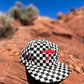 4KINSHIP Thundercloud Checkered Hat - Black White