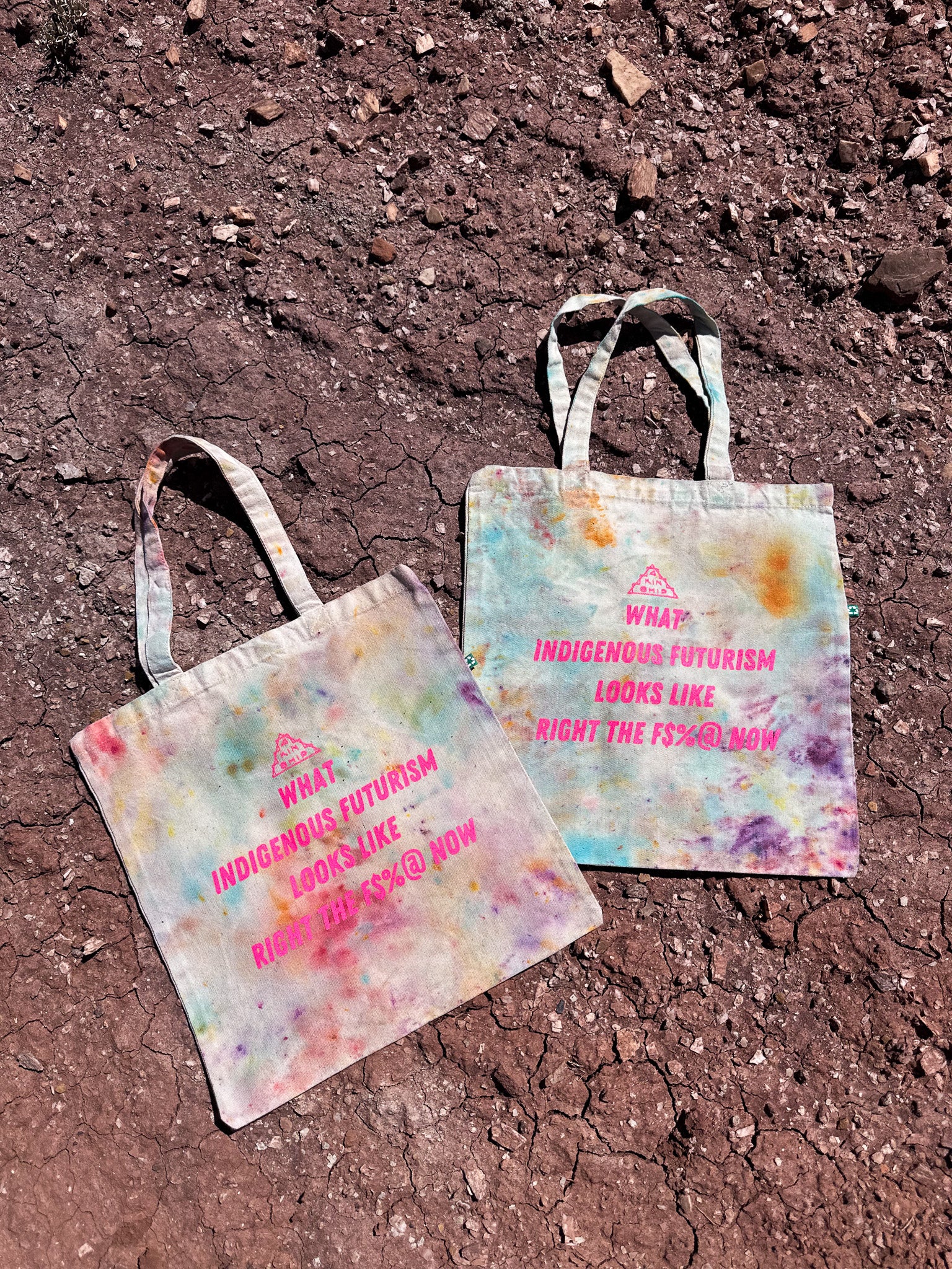 4KINSHIP Tote Bag- Light Rainbow