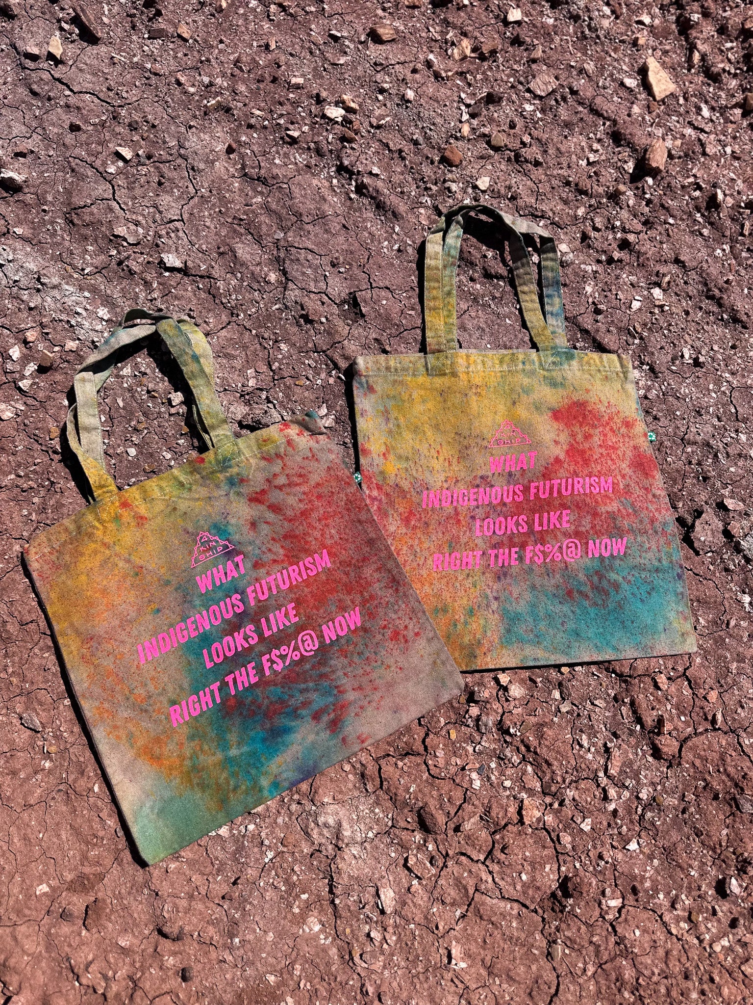 4KINSHIP Tote Bag- Dark Rainbow