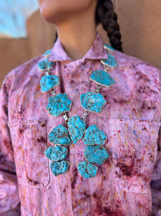 Navajo Made Turquoise Nugget Necklace