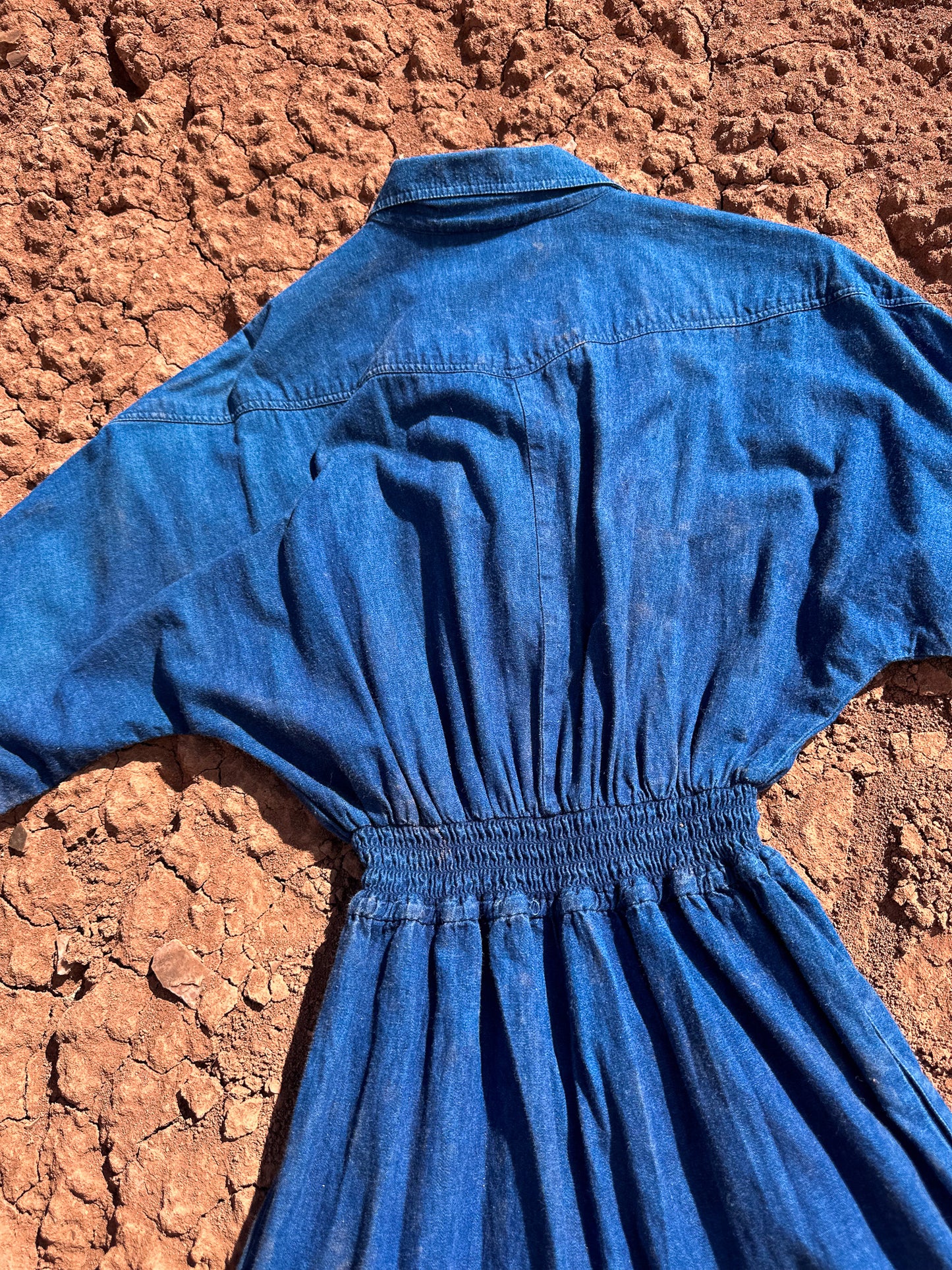 Vintage Denim 80s Bedazzled Jumpsuit