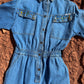 Vintage Denim 80s Bedazzled Jumpsuit