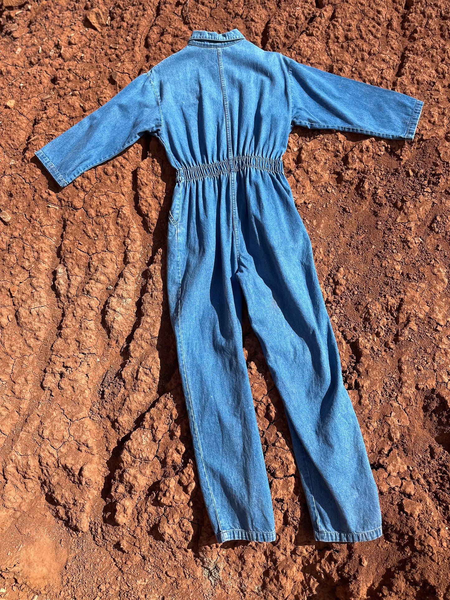 Vintage Denim 80s Bedazzled Jumpsuit