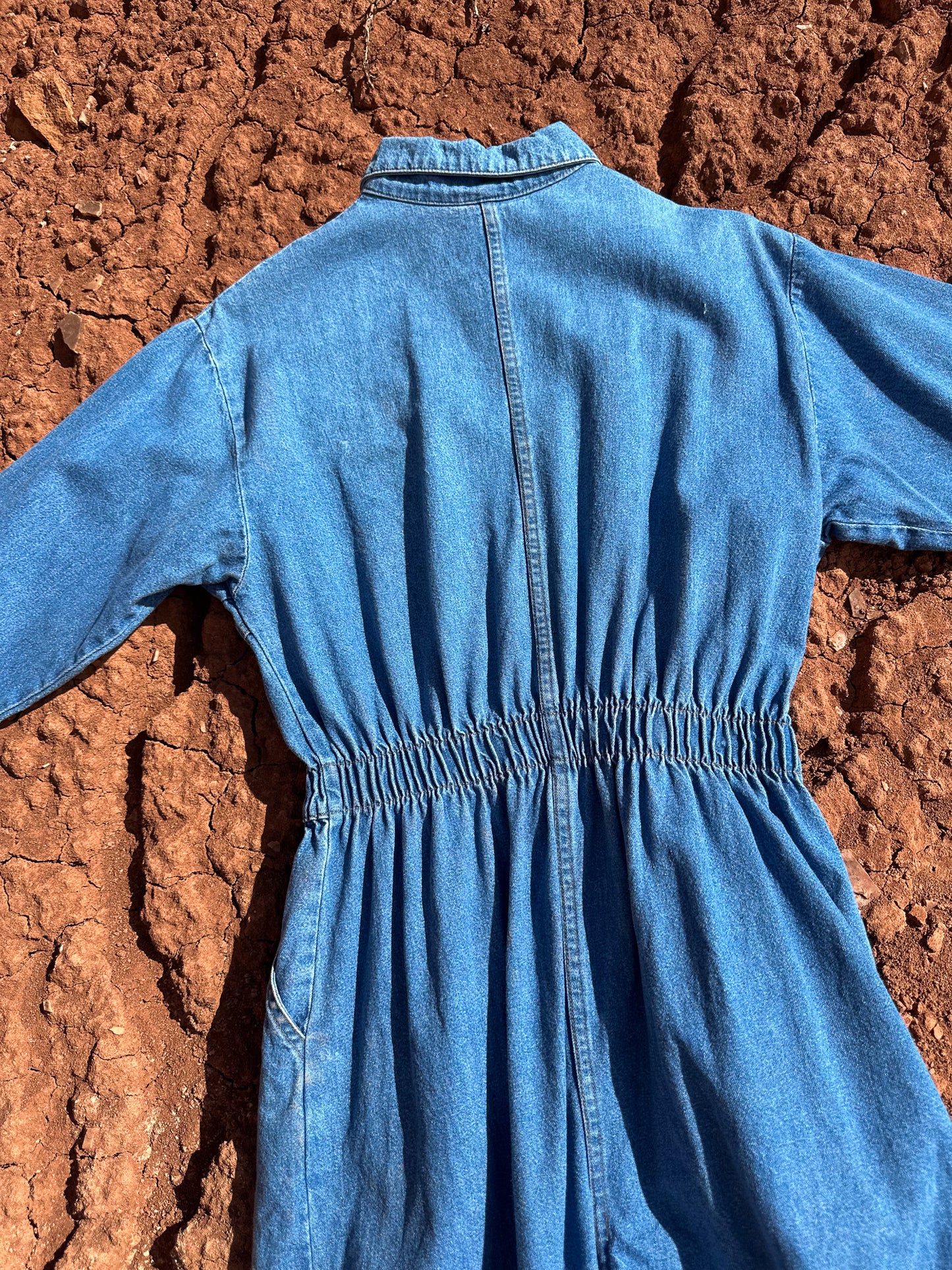 Vintage Denim 80s Bedazzled Jumpsuit