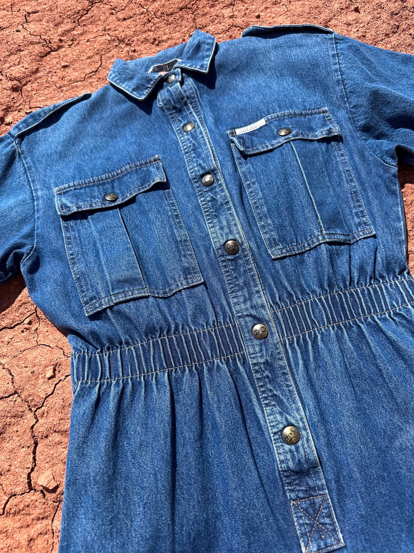 Vintage 80s Denim Flysuit