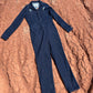 Upcycled Vintage Denim 80s Jumpsuit Handpainted by Emily Jacket