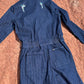 Upcycled Vintage Denim 80s Jumpsuit Handpainted by Emily Jacket