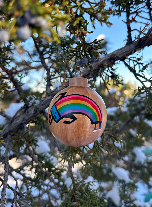 Navajo Made Handpainted Clay Ornaments-Yeii’bí’cheíí Nástíí’liid(Rainbow Spirit)