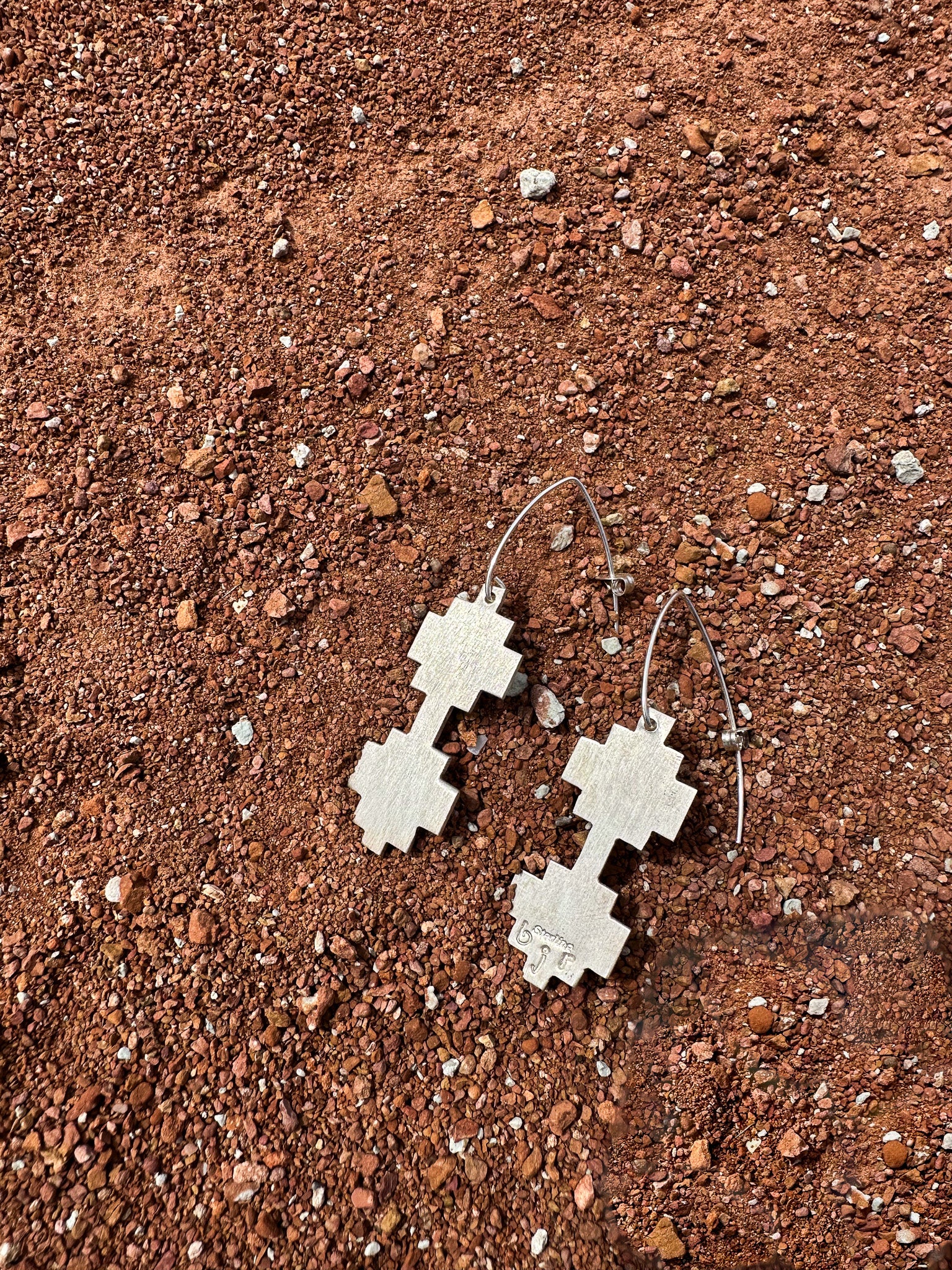 Navajo Made Sterling Cloud Earrings by Diné Artist Bryan J Roessel