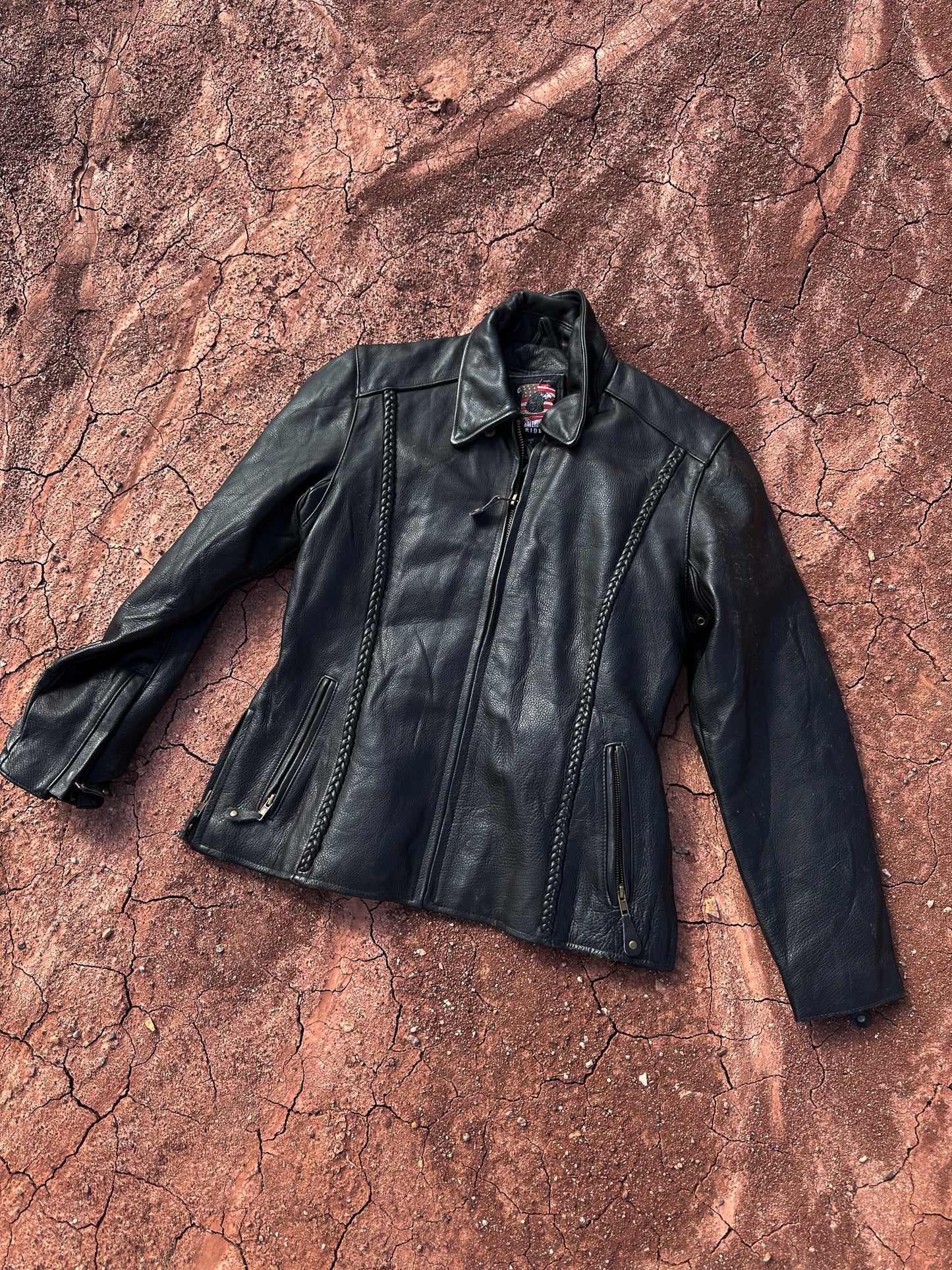 Vintage Leather Biker Jacket