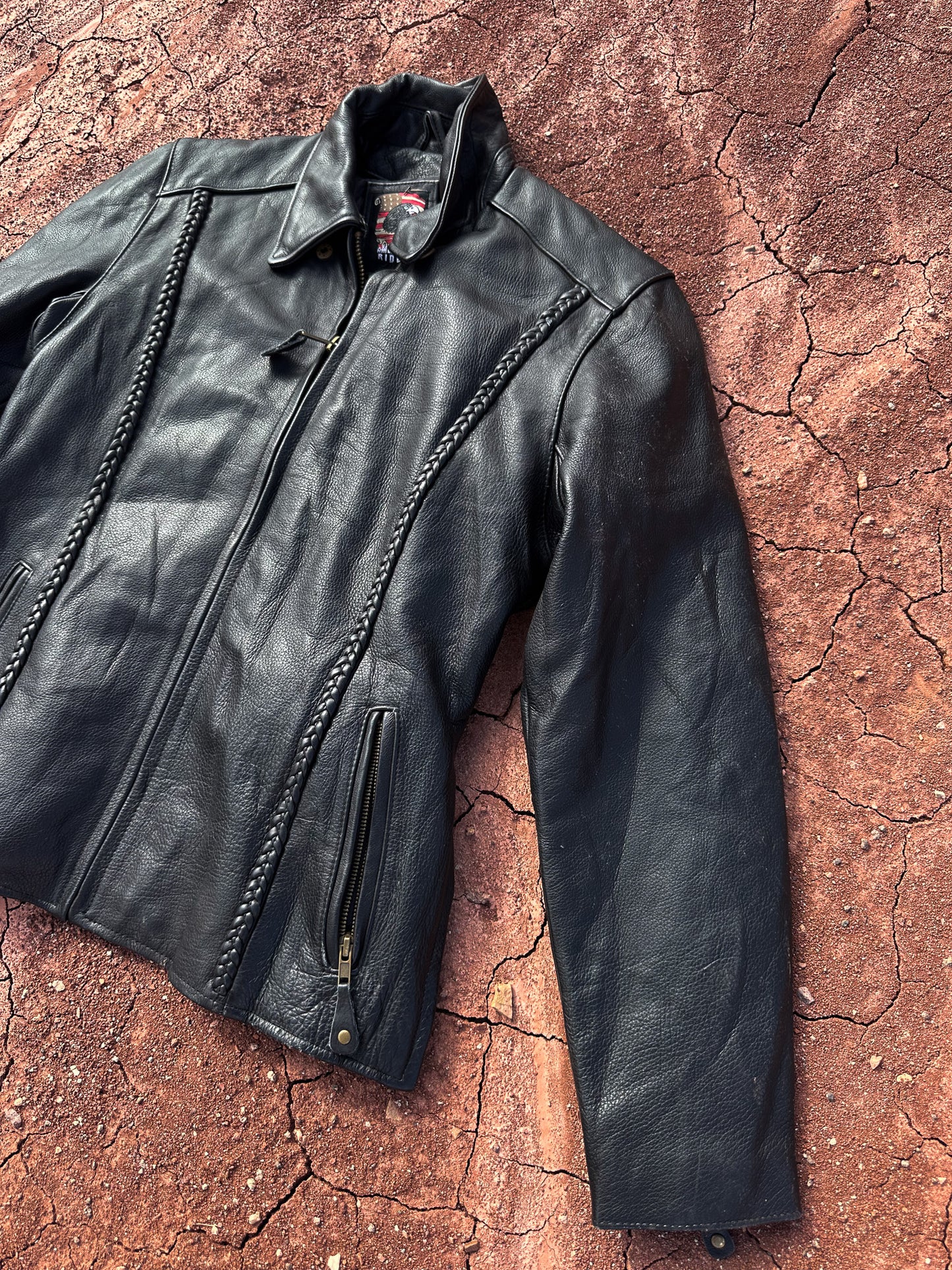 Vintage Leather Biker Jacket