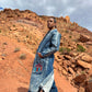 Vintage 80s Acid Wash Southwest Duster