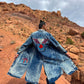 Vintage 80s Acid Wash Southwest Duster