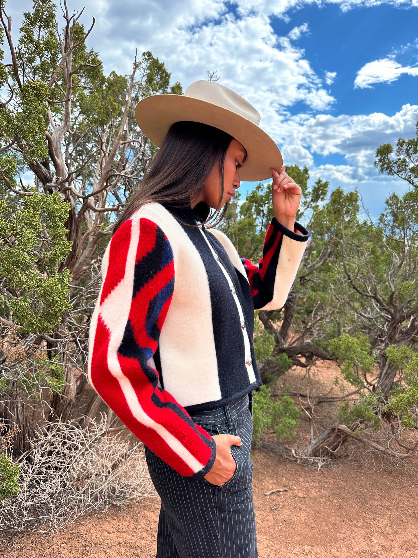 Vintage 80s Southwest Blanket Coat