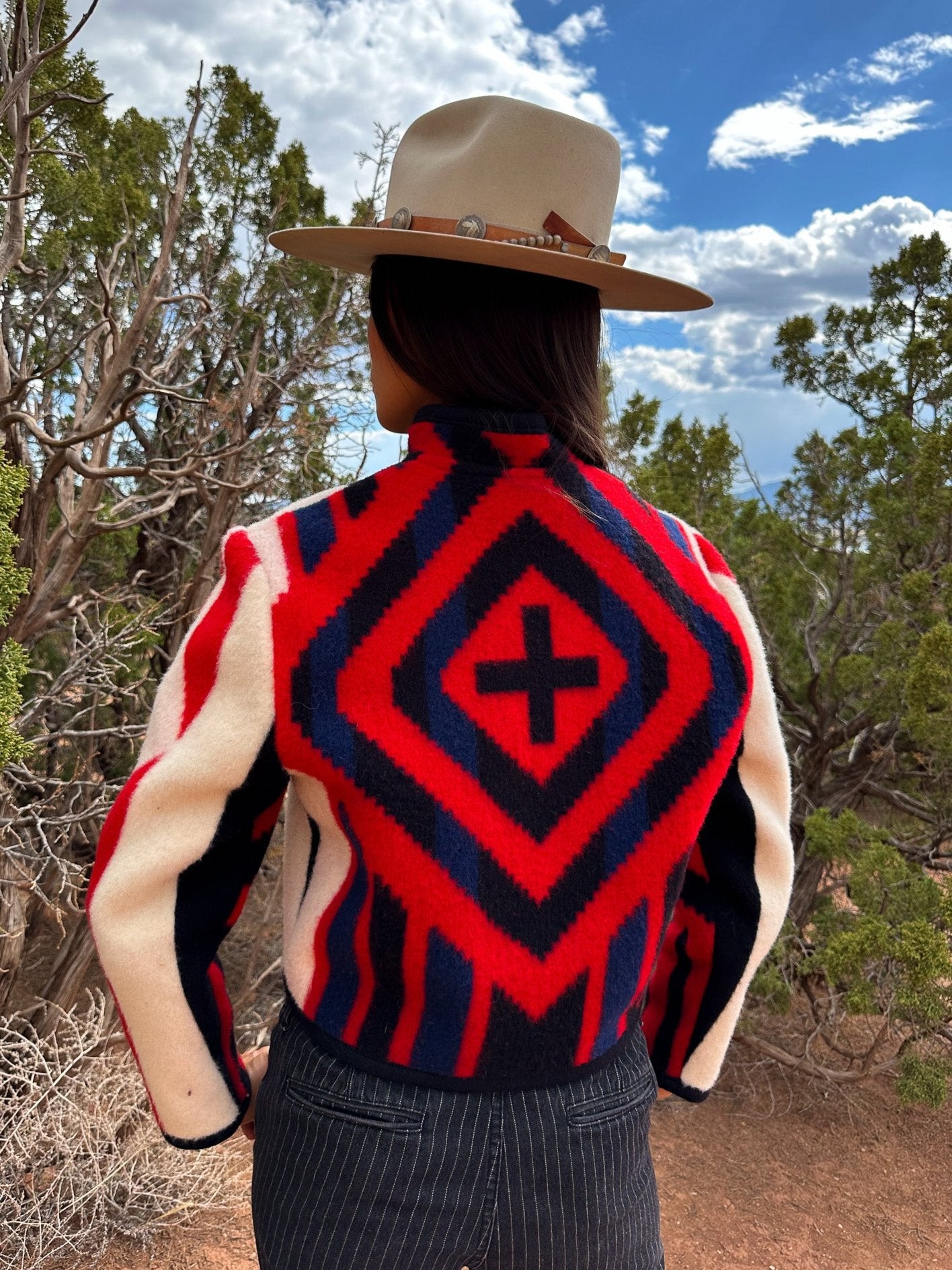 Vintage 80s Southwest Blanket Coat