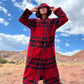 Vintage 70s Tartan Fringed Coat