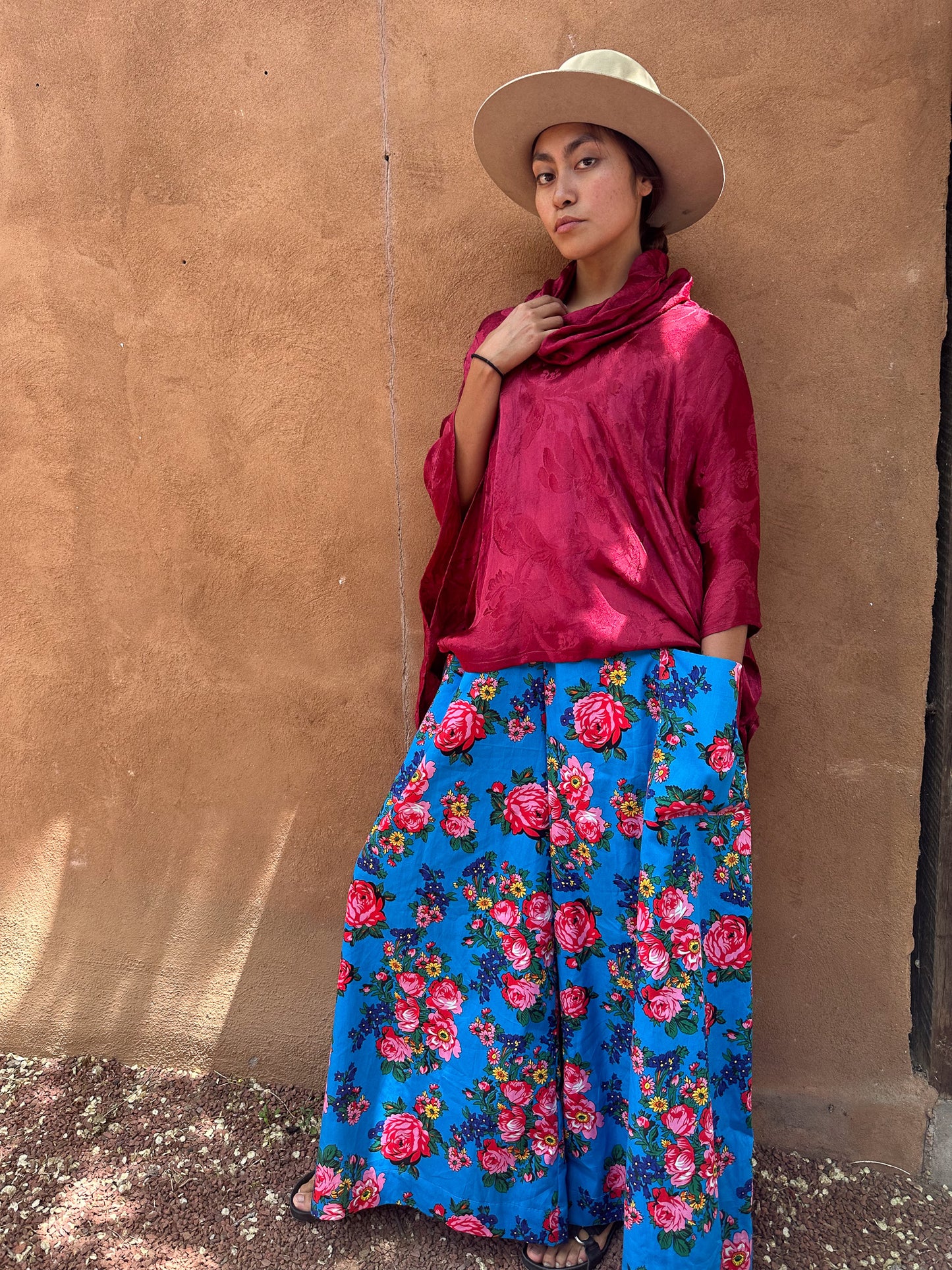 '+ Limited Edition Wide Leg  Pant - Sáanii Rose Turquoise