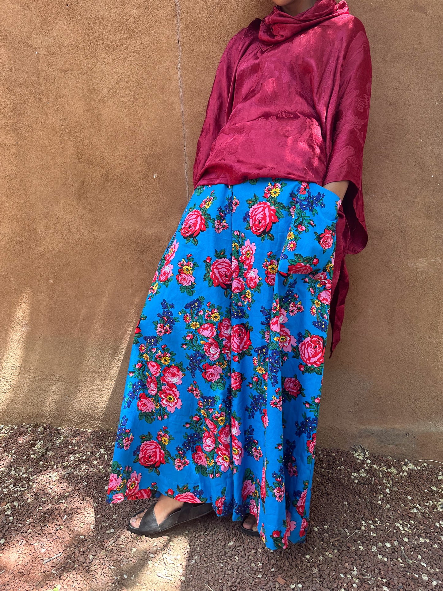 '+ Limited Edition Wide Leg  Pant - Sáanii Rose Turquoise