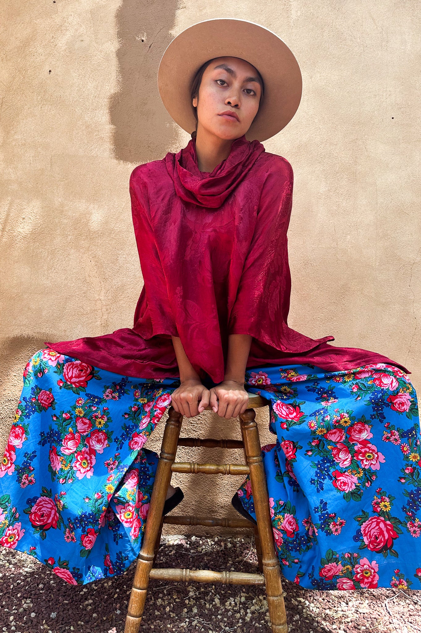 '+ Limited Edition Wide Leg  Pant - Sáanii Rose Turquoise