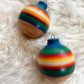 Navajo Made Handpainted Clay Ornaments- Buffalo Stripe (Ayaaní)