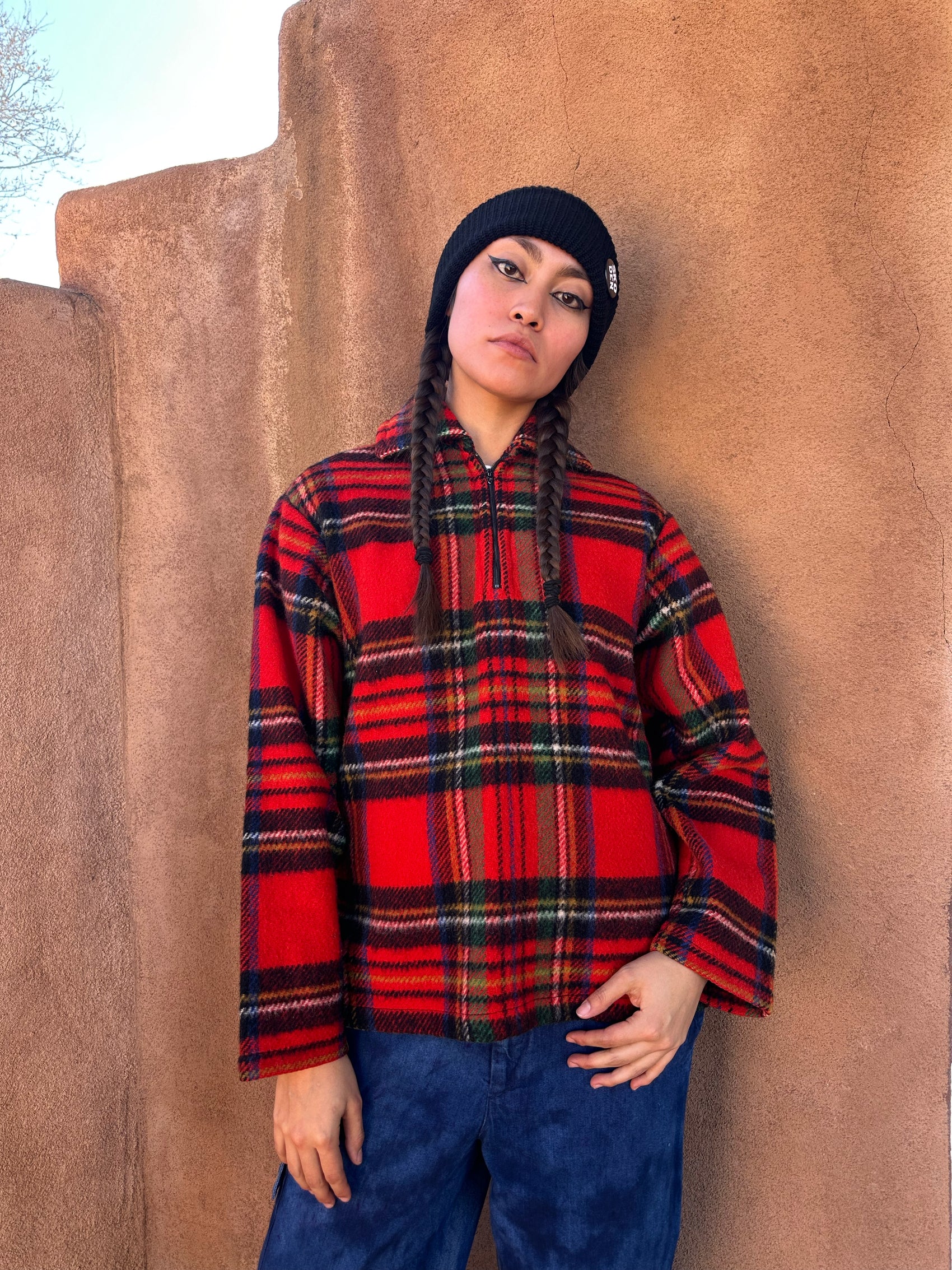 Vintage Plaid 60s Plaid Pullover