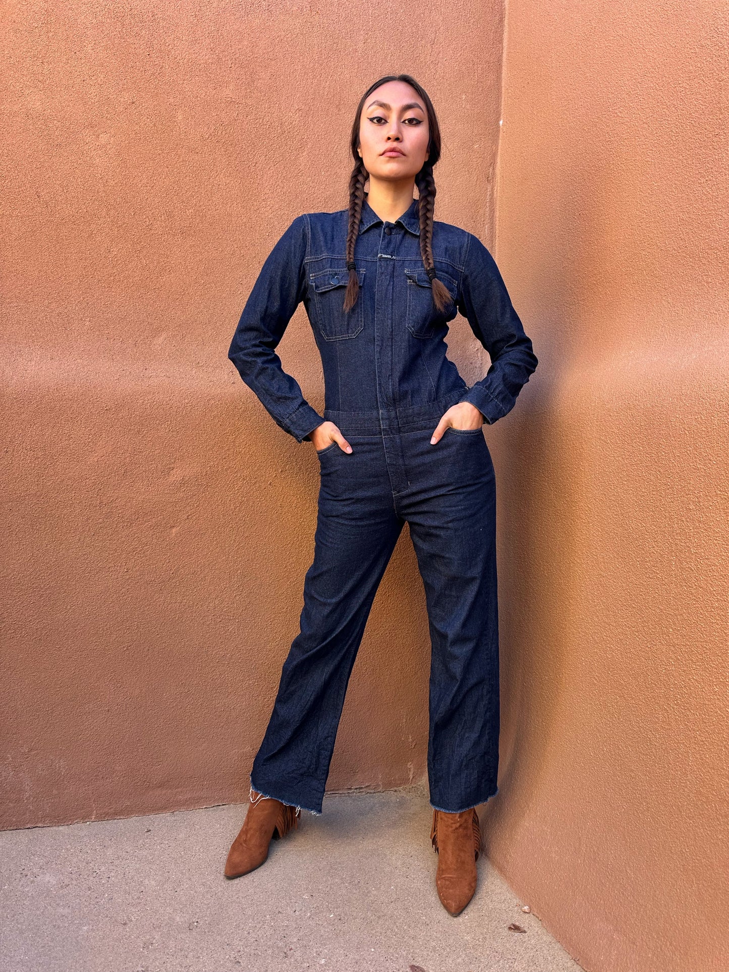 Upcycled Vintage Denim 80s Jumpsuit