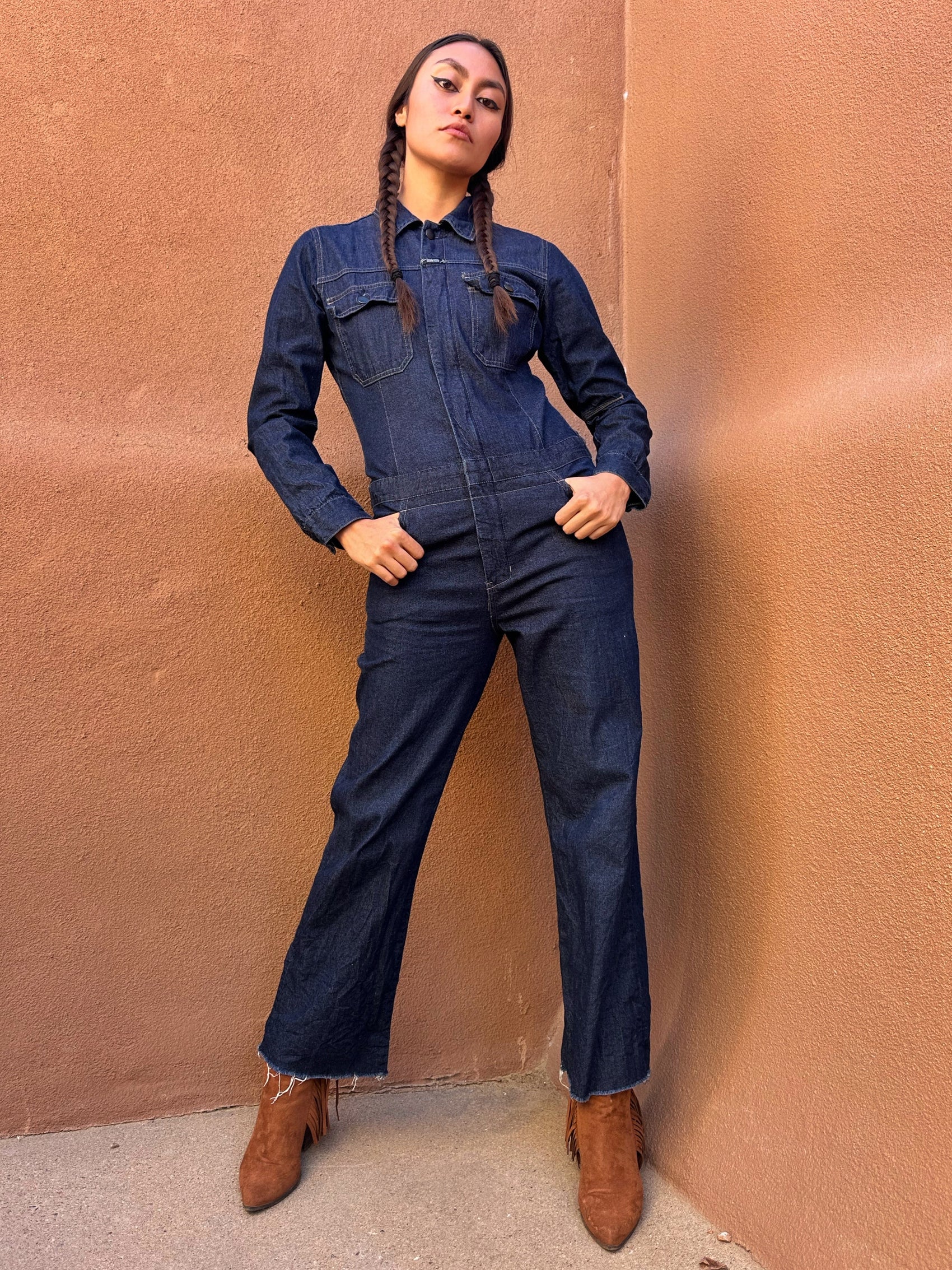 Upcycled Vintage Denim 80s Jumpsuit