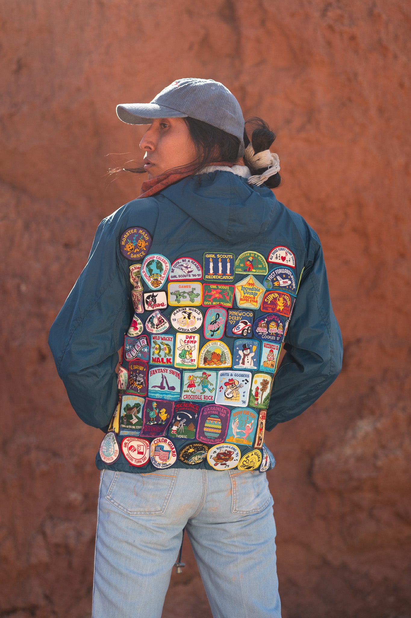 Vintage 80s Patch Windbreaker