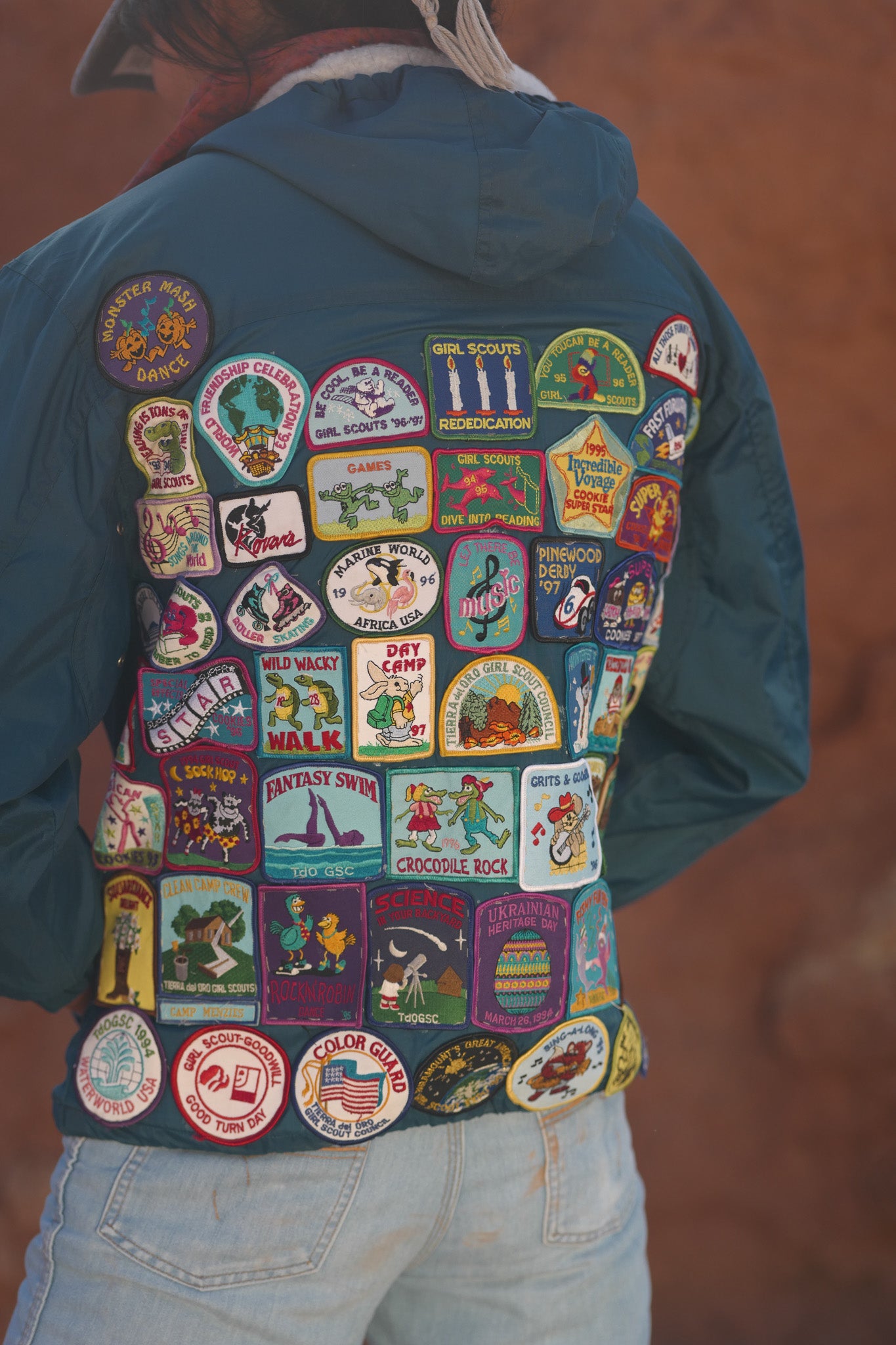 Vintage 80s Patch Windbreaker