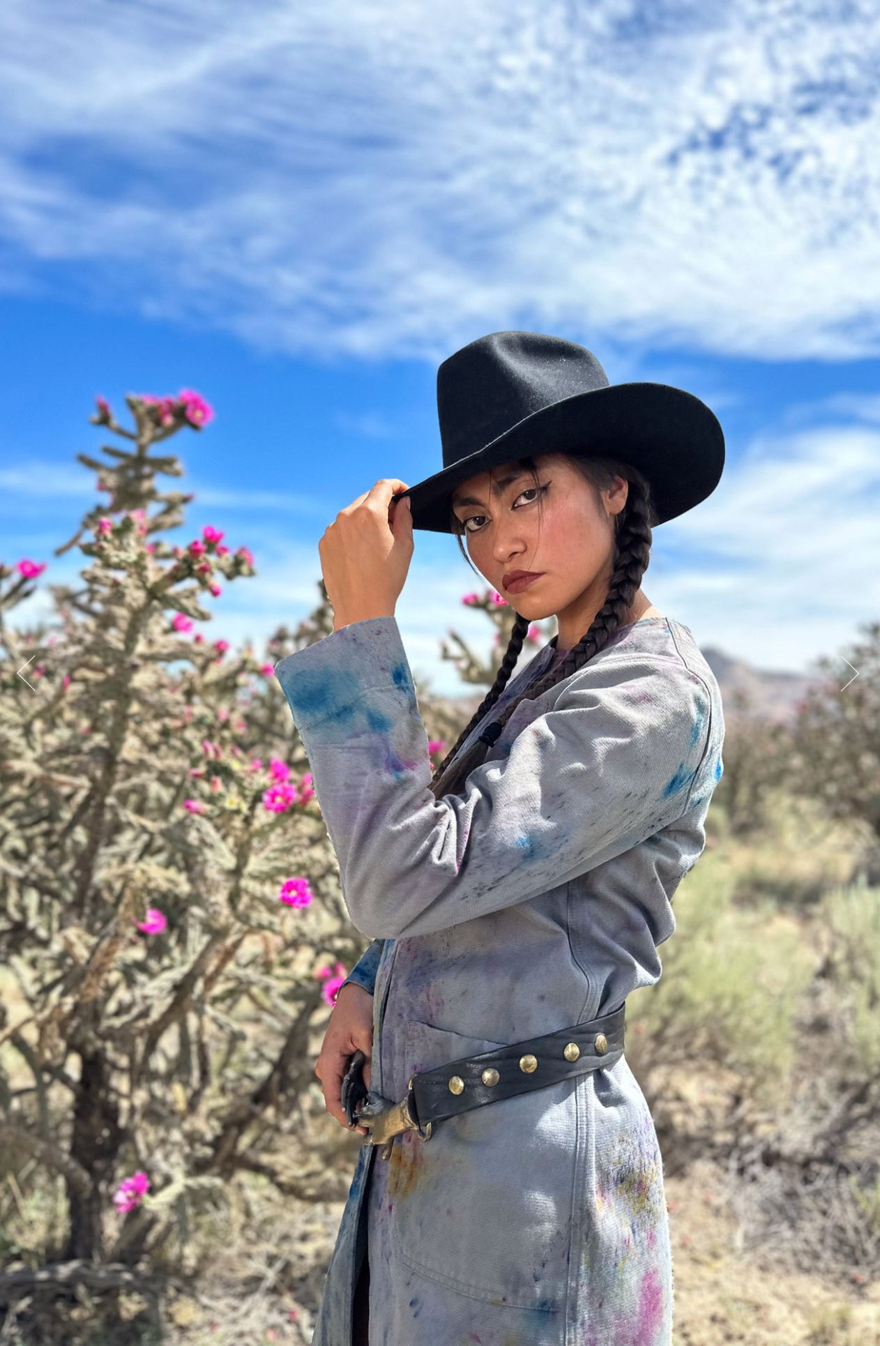 Upcycled Vintage Western Hat with Hummers