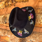 Upcycled Vintage Western Hat with Hummers