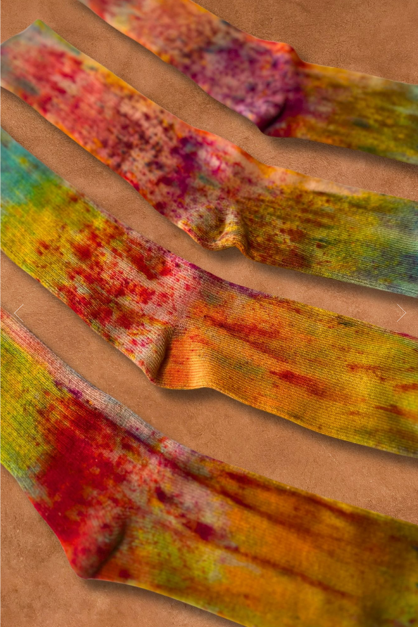 Limited Edition Hand Dyed Softest Socks- Rainbow