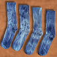 Limited Edition Hand Dyed Softest Socks- Indigo Rain