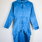 Vintage 80s Norma Kamali Brocade Dress- Vivid Blue